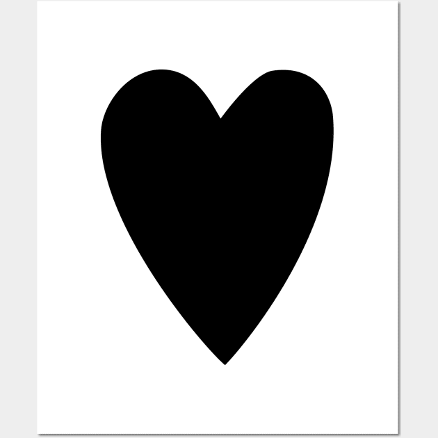 Black Heart modern design, black and white pattern. Heart Love symbol Wall Art by sofiartmedia